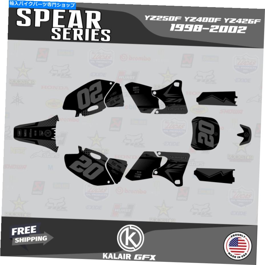 Graphics decal kit ヤマハYZ250F YZ400F YZ426F 1998-2002槍のグラフィックキット Graphics Kit for YAMAHA YZ250F YZ400F YZ426F 1998-2002 Spear - Smoke【並行輸入品】