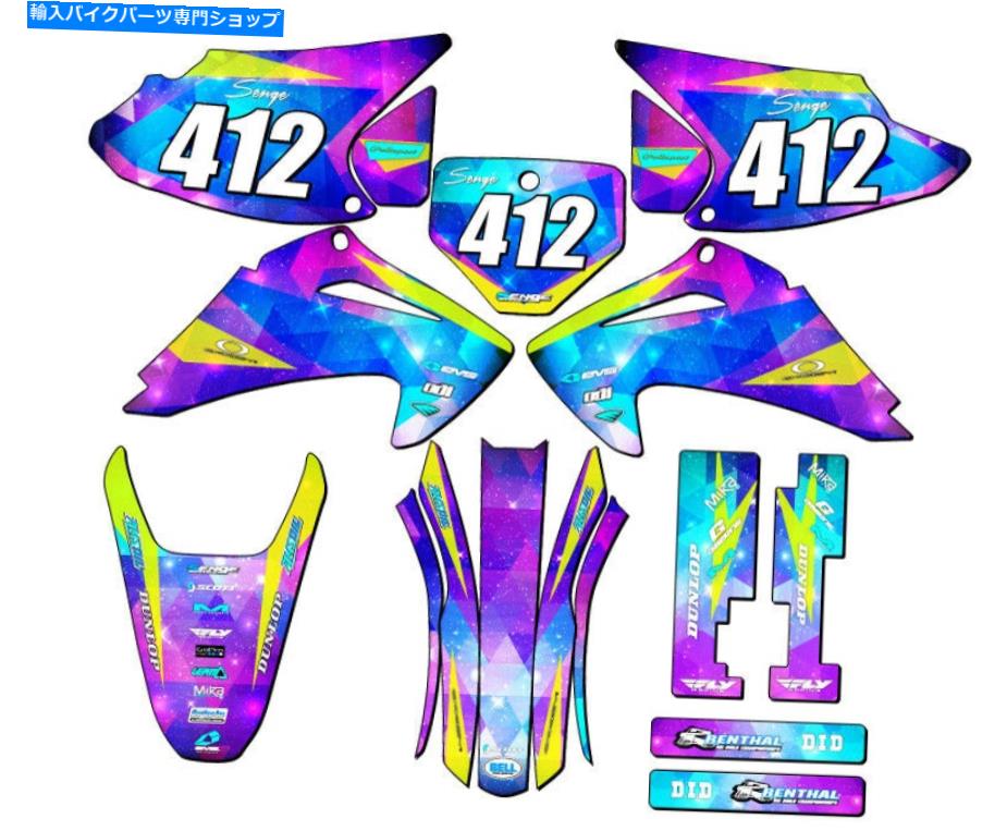 Graphics decal kit 2003-2007 CRF 150 fスペースカデットギャラクシーセンゲグラフィックスキットホンダと互換性 2003-2007 CRF 150 F SPACE KADET Galaxy Senge Graphics Kit Compatible with Honda【並行輸入品】
