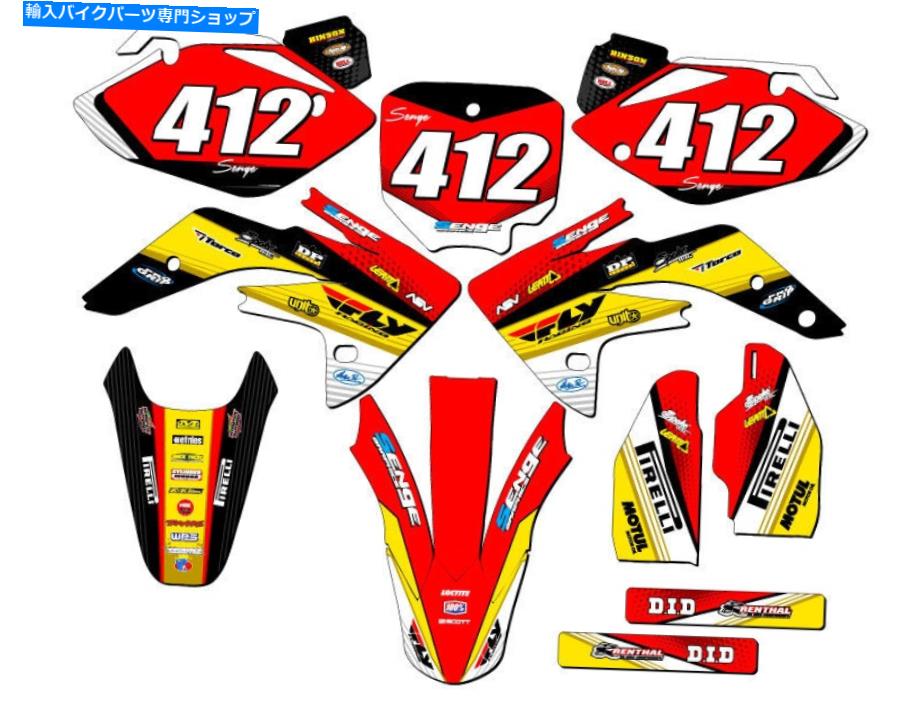 Graphics decal kit 2007-2023 CRF 150 R Ricochet Yellow Senge Graphics Kitとホンダと互換性 2007-2023 CRF 150 R RICOCHET Yellow Senge Graphics Kit Compatible with Honda【並行輸入品】