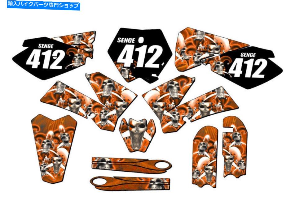 Graphics decal kit 2006-2012 SX 85 Jester Orange Senge Graphics Kit KTMと互換性 2006-2012 SX 85 JESTER Orange Senge Graphics Kit Compatible with KTM【並行輸入品】