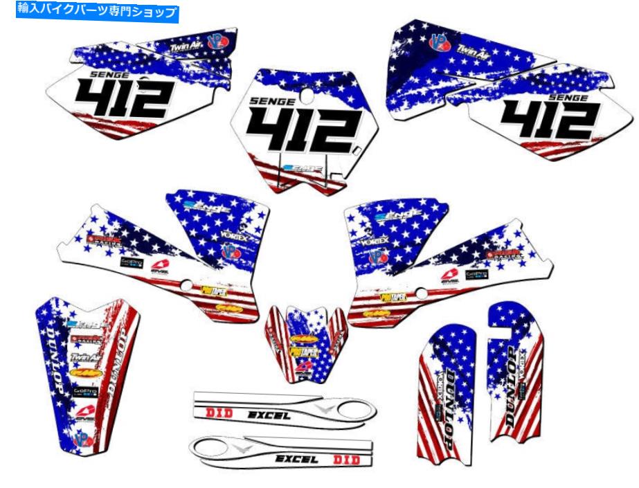 Graphics decal kit 2003-2005 SX 105 Merica USA Senge Graphics Kit KTMと互換性 2003-2005 SX 105 MERICA Usa Senge Graphics Kit Compatible with KTM【並行輸入品】