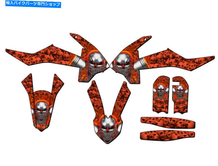 Graphics decal kit 2016-2018 SX 65 Flaming Gearhead Orange Senge Graphics KitとKTMと互換性 2016-2018 SX 65 FLAMING GEARHEAD Orange Senge Graphics Kit Compatible with KTM【並行輸入品】