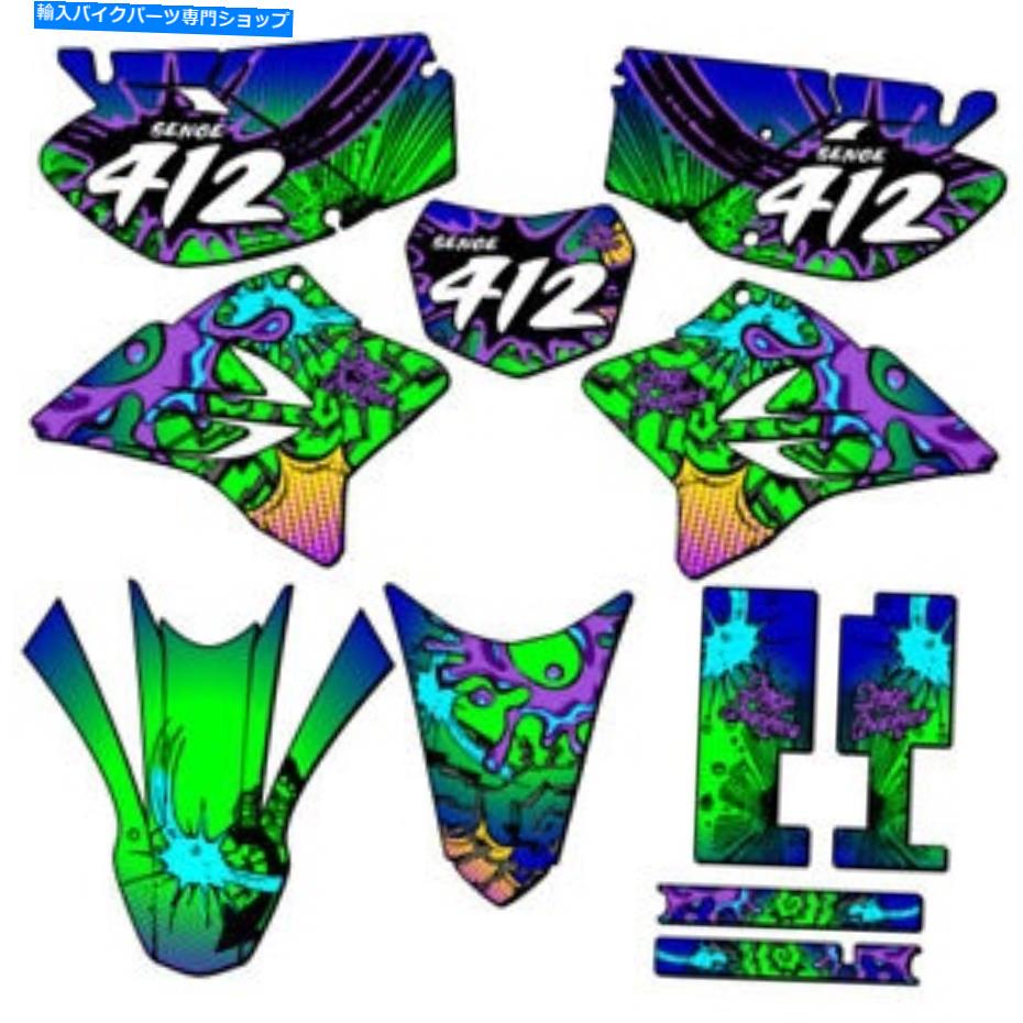 Graphics decal kit 2005-2022 TTR 230 Zany Blue Senge Graphics Kit Yamahaと互換性 2005-2022 TTR 230 ZANY Blue Senge Graphics Kit Compatible with Yamaha【並行輸入品】
