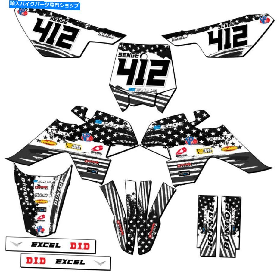 Graphics decal kit SR 125 Merica Matte Black Senge Graphics Kit SSRと互換性 SR 125 MERICA Matte Black Senge Graphics Kit Compatible with SSR【並行輸入品】