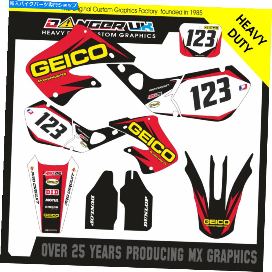 Graphics decal kit ホンダCR 125 1998 99 CR 250 97 98 99モトクロスグラフィックデカールキットGEICO HONDA CR 125 1998 99 CR 250 97 98 99 MOTOCROSS GRAPHICS DECALS KIT GEICO【並行輸入品】