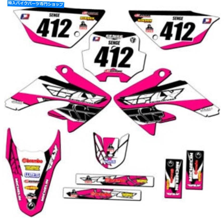 Graphics decal kit 2011-2016 CRF 100 13フライピンクセンゲグラフィックスキットとホンダと互換性 2011-2016 CRF 100 13 FLY Pink Senge Graphics Kit Compatible with Honda【並行輸入品】