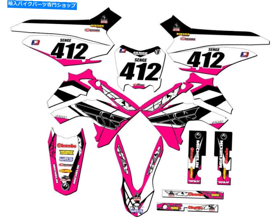 Graphics decal kit 2013-2018 CRF 125 13フライピンクセンゲグラフィックスキットとホンダと互換性 2013-2018 CRF 125 13 FLY Pink Senge Graphics Kit Compatible with Honda【並行輸入品】