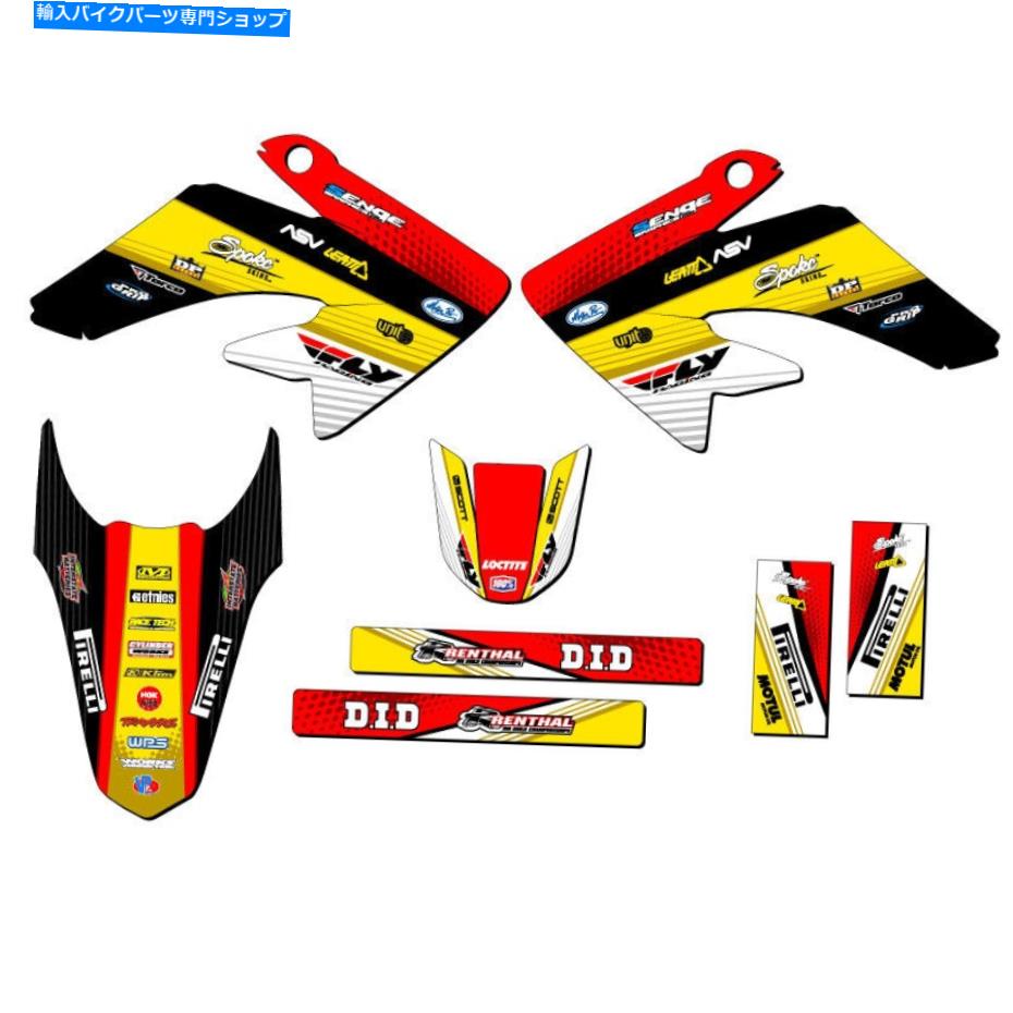 Graphics decal kit 2011-2016 CRF 100 Ricochet Yellow Senge Graphics KitとHondaと互換性 2011-2016 CRF 100 RICOCHET Yellow Senge Graphics Kit Compatible with Honda【並行輸入品】