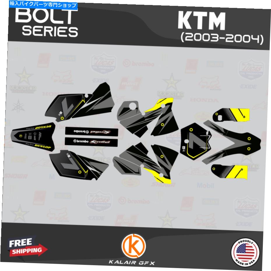 Graphics decal kit KTM SX 125 200 250 450 525 2003-2004ボルトイエロー用のグラフィックキット Graphics Kit for KTM SX 125 200 250 450 525 2003-2004 BOLT-Yellow【並行輸入品】