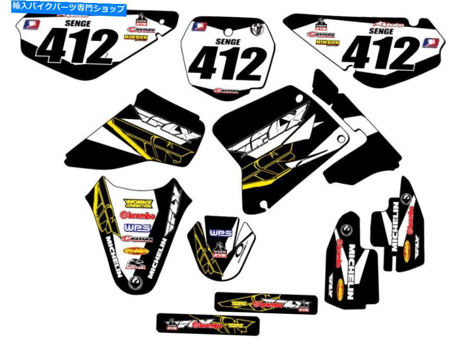 Graphics decal kit 2001-2004 RM 85 13フライブラックセンゲグラフィックスキットスズキと互換性 2001-2004 RM 85 13 FLY Black Senge Graphics Kit Compatible with Suzuki【並行輸入品】
