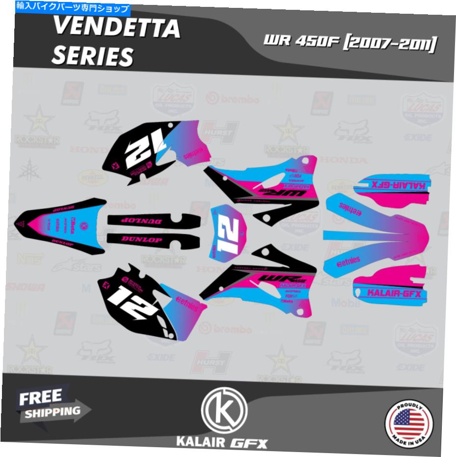 Graphics decal kit Yamaha WR450F 2007 2008 2009 2010 2011 Vendetta-Cy MGNTのグラフィックキット Graphics Kit for YAMAHA WR450F 2007 2008 2009 2010 2011 Vendetta-CY Mgnt【並行輸入品】