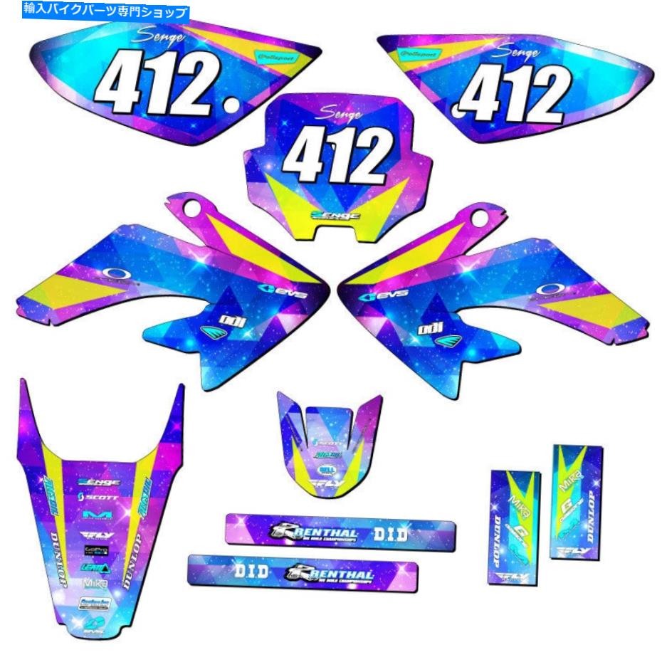 Graphics decal kit 2004-2010 CRF 80スペースKadet Galaxy Senge Graphics KitとHondaと互換性 2004-2010 CRF 80 SPACE KADET Galaxy Senge Graphics Kit Compatible with Honda【並行輸入品】