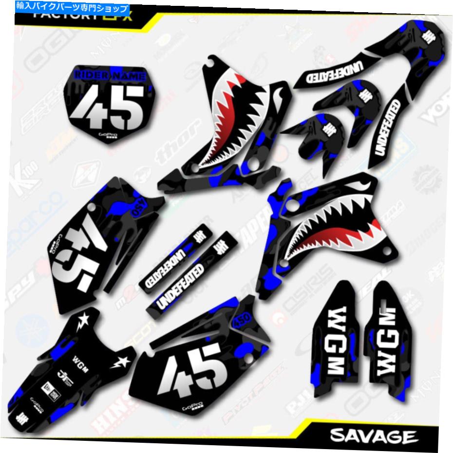 Graphics decal kit ブラック＆ブルーサベージレーシンググラフィックスキットフィット05-06スズキRMZ450 RMZ 450デカール Black & Blue Savage Racing Graphics Kit fits 05-06 Suzuki RMZ450 RMZ 450 decal【並行輸入品】