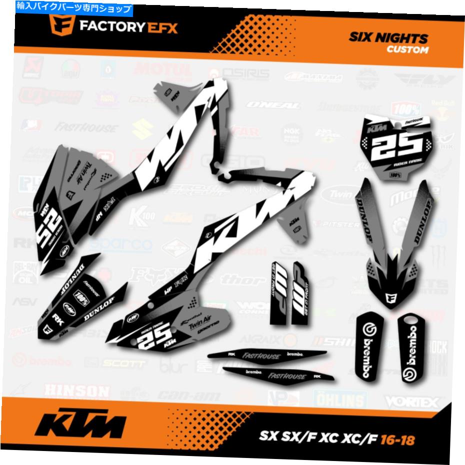 Graphics decal kit グレーレーシンググラフィックスキットはKTM 16-18 SX SXF XC XCF 125 150 200 250 300 450に適合します Gray Racing Graphics Kit fits KTM 16-18 SX SXF XC XCF 125 150 200 250 300 450【並行輸入品】