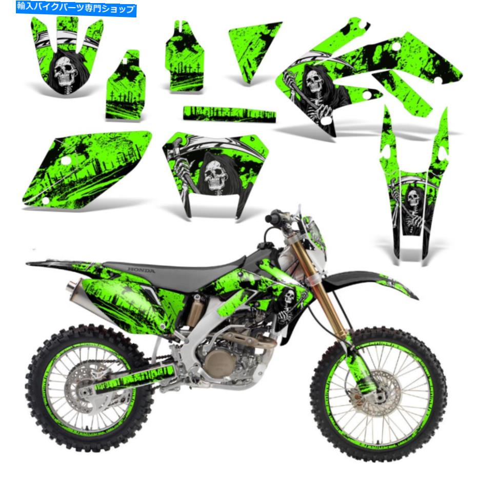 Graphics decal kit ホンダCRF250Xダートバイクグラフィックキットデカールラップデコンステッカー2004-2016 REAPGRN Honda CRF250X Dirt Bike Graphics Kit Decal Wrap Deco Stickers 2004-2016 REAP GRN【並行輸入品】