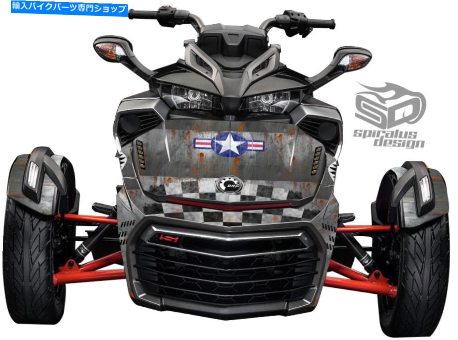 Graphics decal kit Can Am Spyder F3デカールグラフィックラップキット-Ol Warbird Front、Hood＆Fender Kit Can Am Spyder F3 Decal Graphic Wrap kit - Ol Warbird Front, Hood & Fender kit【並行輸入品】