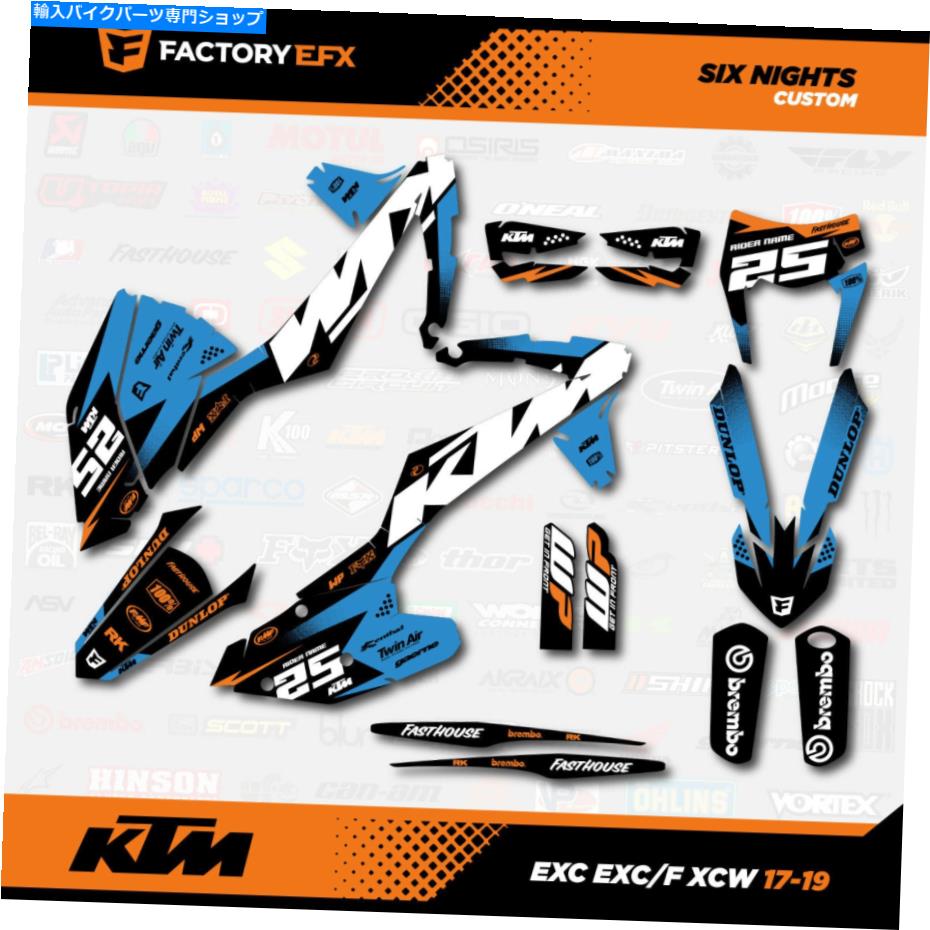 Graphics decal kit ブルーレーシンググラフィックスキットはKTM 17-19 Excf XCW 125 150 200 250 300 450に適合します Blue Racing Graphics Kit fits KTM 17-19 EXC EXCF XCW 125 150 200 250 300 450【並行輸入品】|Us Custom Parts Shop USDM