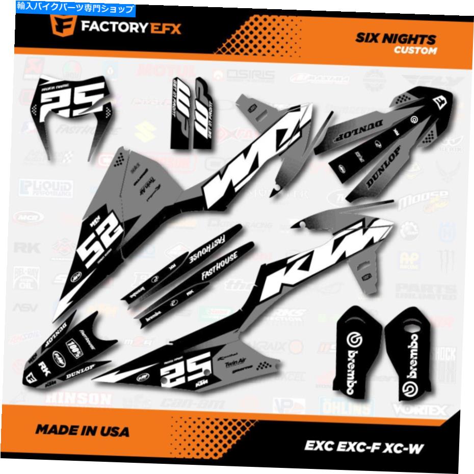 Graphics decal kit グレーホワイトレーシンググラフィックキットフィットKTM 20-22 Exc Excf XCW 125 150 250 300 450 Gray White Racing Graphics Kit fit KTM 20-22 EXC EXCF XCW 125 150 250 300 450【並行輸入品】