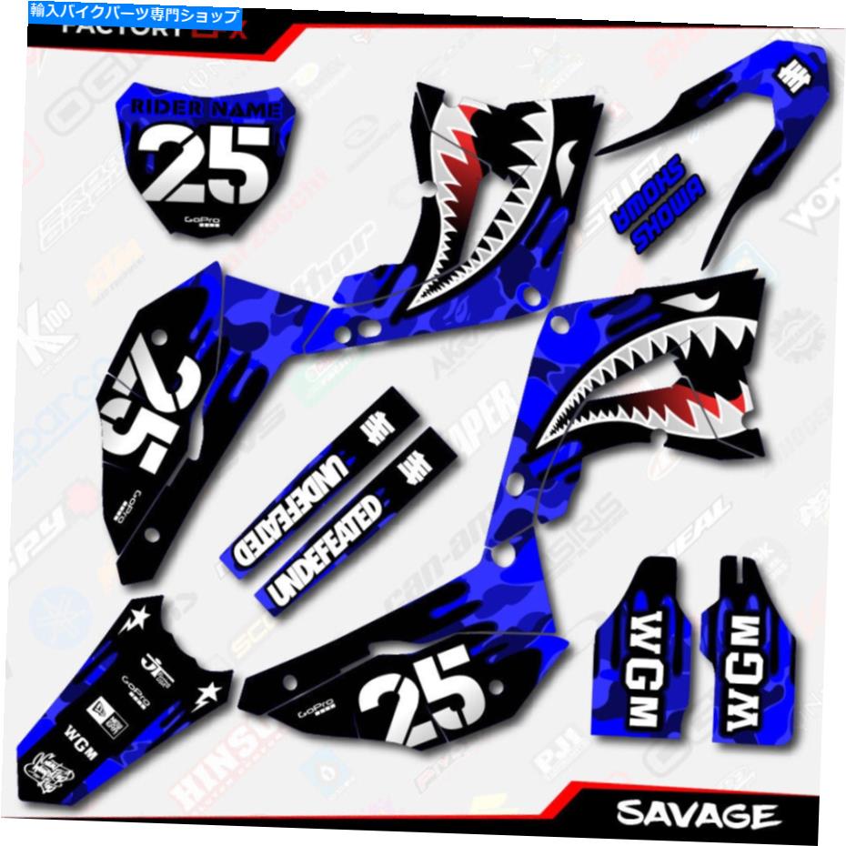 Graphics decal kit ブルーサベージカモグラフィックフィットホンダCR125 250ポリスポートレストリキット02-07デカール Blue Savage Camo Graphics fit Honda CR125 250 Polisport Restyle kit 02-07 Decals【並行輸入品】