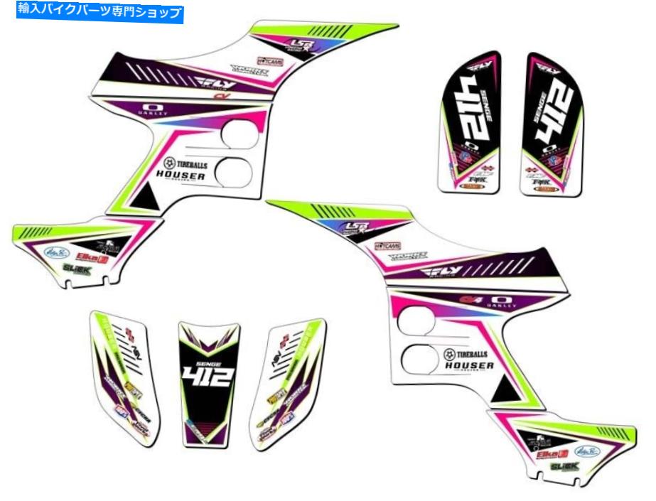 Graphics decal kit 1993-2005 TRX 90サージピンクセンゲグラフィックスキットとホンダと互換性 1993-2005 TRX 90 SURGE Pink Senge Graphics Kit Compatible with Honda【並行輸入品】