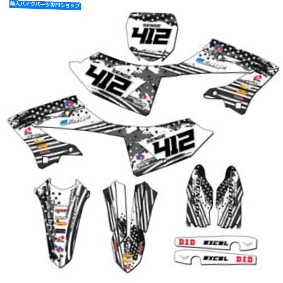 Graphics decal kit 2022-2023 YZ 125 MERICA MATTE BLACK SENGE GRAPHICS KITヤマハと互換性 2022-2023 YZ 125 MERICA Matte Black Senge Graphics Kit Compatible with Yamaha【並行輸入品】