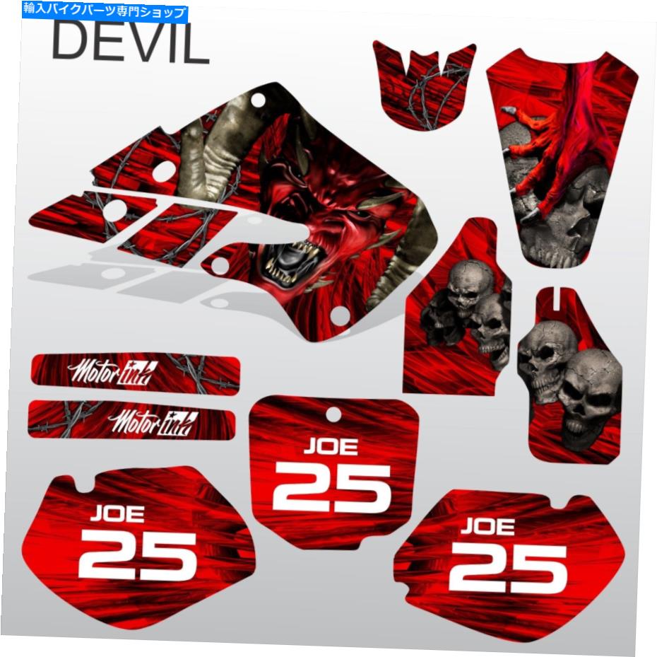 Graphics decal kit Honda CR125 CR250 1998 1999 Devil Punisher MotocrossデカールセットMXグラフィックキット Honda CR125 CR250 1998 1999 DEVIL PUNISHER motocross decals set MX graphics kit【並行輸入品】