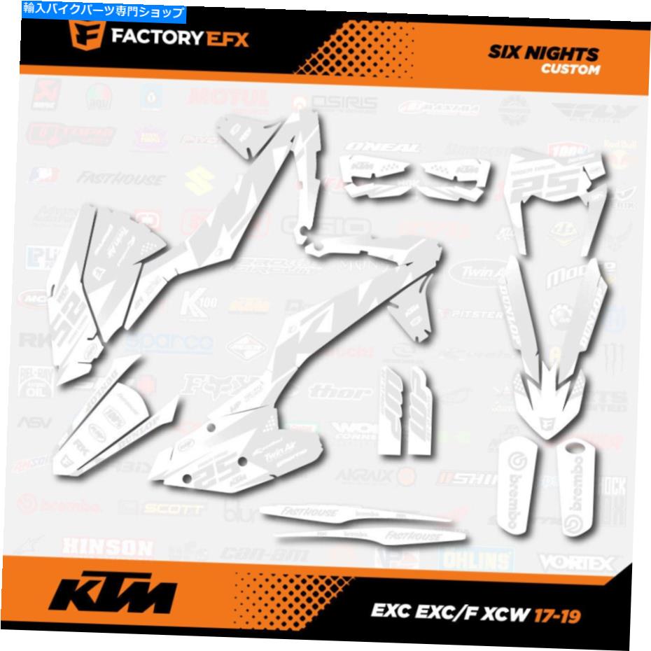 Graphics decal kit ホワイトアウトレーシンググラフィックスキットはKTM 17-19 Excf xcw 125 150 200 250 300 450に適合します Whiteout Racing Graphics Kit fits KTM 17-19 EXC EXCF XCW 125 150 200 250 300 450【並行輸入品】|Us Custom Parts Shop USDM
