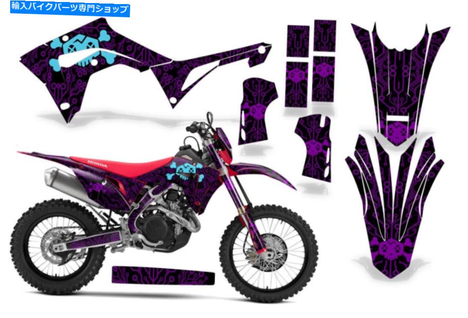 Graphics decal kit MXグラフィックキットデカールラップwith#Plates for Honda CRF450X 2019 CircuitBrkr Purp MX Graphic Kit Decal Wrap with # Plates for Honda CRF450X 2019 CircuitBRKR PURP【並行輸入品】|Us Custom Parts Shop USDM