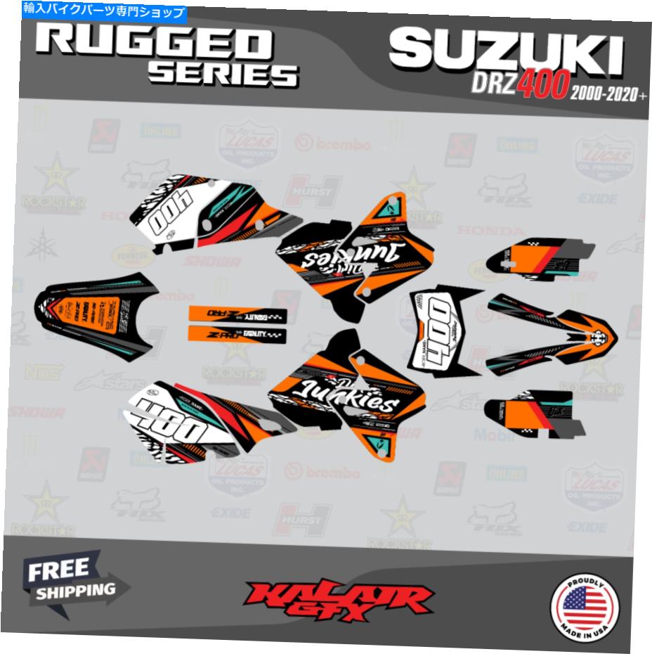 Graphics decal kit スズキDRZ400 SM S E（すべての年）頑丈なシリーズ用のグラフィックキット - オレンジ色 Graphics kit for Suzuki DRZ400 SM S E (All years) Rugged Series - Orange【並行輸入品】