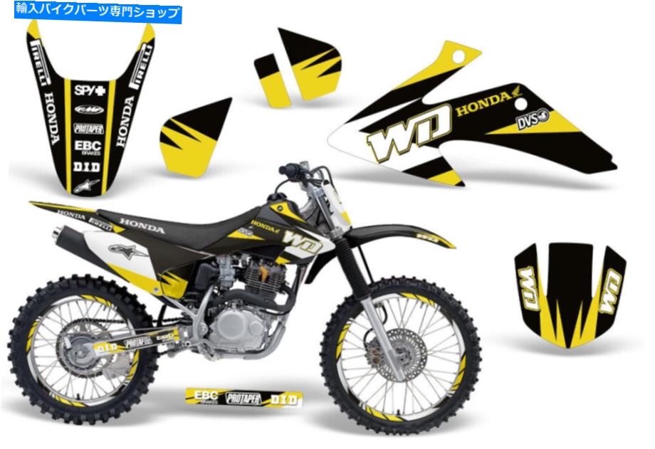 Graphics decal kit ホンダCRF230F CRF150Fデカールグラフィックキットダートバイクステッカーラップ08-14 WDイエロー Honda CRF230F CRF150F Decal Graphic Kit Dirt Bike Sticker Wrap 08-14 WD Yellow【並行輸入品】｜Us Custom Parts Shop USDM