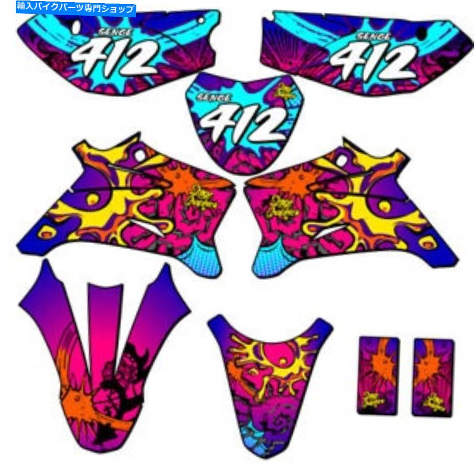 Graphics decal kit 2008-2022 TTR 110 2008-2022 TTR 110 ZANY Pink Senge Graphics Kit Compatible with Yamaha【並行輸入品】
