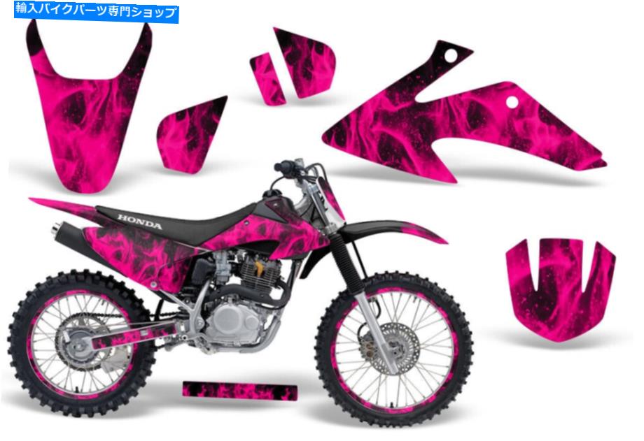 Graphics decal kit ホンダCRF230F CRF150Fデカールグラフィックキットダートバイクステッカーラップ08-14フレームピンク Honda CRF230F CRF150F Decal Graphic Kit Dirt Bike Sticker Wrap 08-14 Flames Pink【並行輸入品】|Us Custom Parts Shop USDM