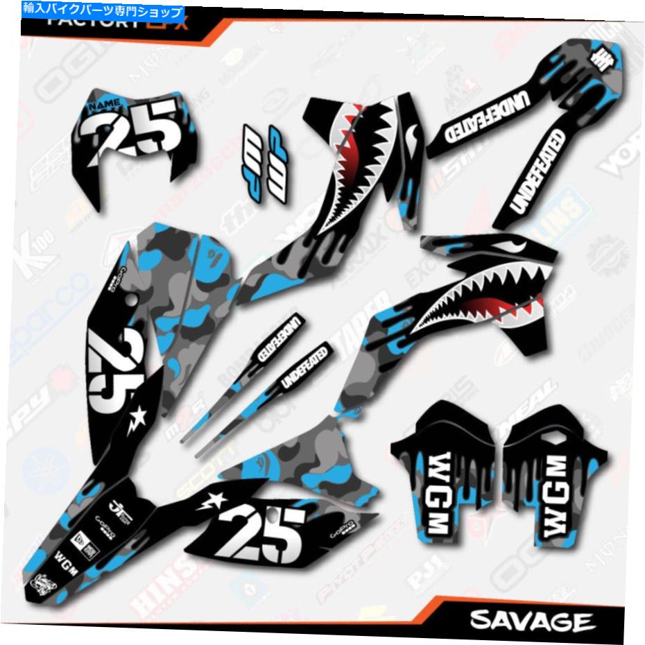 Graphics decal kit グレーブルーサベージカモグラフィックスキットはKTM 13-16 Exc Exc/F XCW 125 250 300 450に適合します Gray Blue Savage Camo Graphics Kit fits KTM 13-16 EXC EXC/F XCW 125 250 300 450【並行輸入品】｜Us Custom Parts Shop USDM