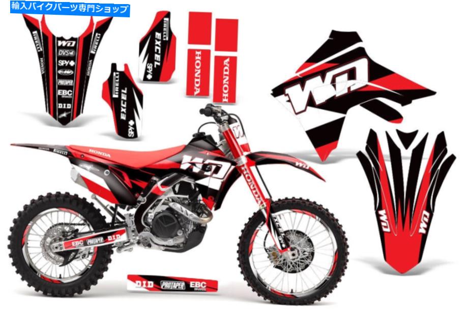 Graphics decal kit フルグラフィックスキットホンダCRF250R 18-21 450R-RX 17-20デカールキットWDレッド Full Graphics Kit Honda CRF250R 18-21 450R-RX 17-20 Decal Kit WD Red【並行輸入品】｜Us Custom Parts Shop USDM