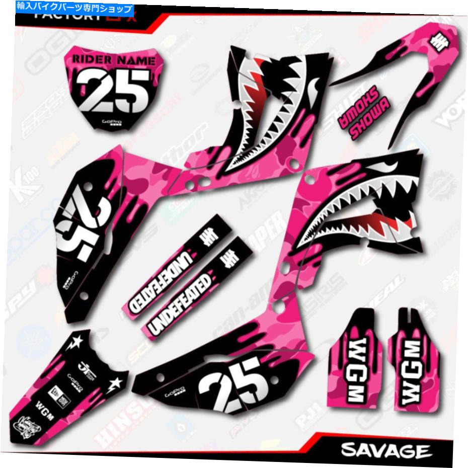 Graphics decal kit ピンクのサベージ迷彩グラフィックスホンダCR125 250 POLISPORT RESTYLEキット02-07デカール Pink Savage Camo Graphics fits Honda CR125 250 Polisport Restyle kit 02-07 Decal【並行輸入品】