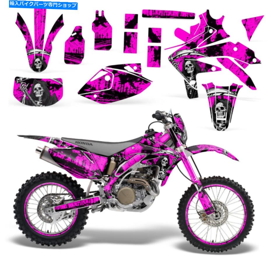 Graphics decal kit ホンダCRF450XデカールグラフィックスキットダートバイクラップステッカーCRF 450 2005-2015 REAP P Honda CRF450X Decal Graphics Kit Dirt Bike Wrap Sticker CRF 450 2005-2015 REAP P【並行輸入品】|Us Custom Parts Shop USDM