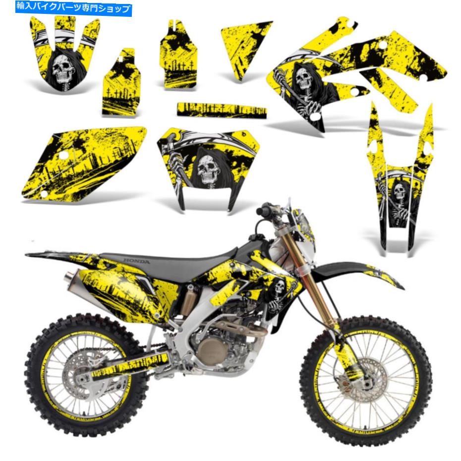 Graphics decal kit ホンダCRF250Xダートバイクグラフィックキットデカールラップデコンステッカー2004-2016 REAP YLW Honda CRF250X Dirt Bike Graphics Kit Decal Wrap Deco Stickers 2004-2016 REAP YLW【並行輸入品】｜Us Custom Parts Shop USDM