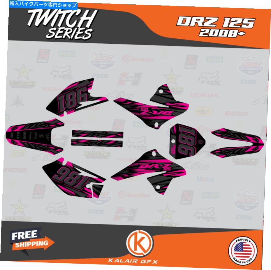 Graphics decal kit スズキDRZ125のグラフィックデカールキット（2008-2021）DRZ 125ステッカーTwitch-Magenta Graphics Decal Kit For Suzuki DRZ125 (2008-2021) DRZ 125 Stickers Twitch-Magenta【並行輸入品】 42,543円