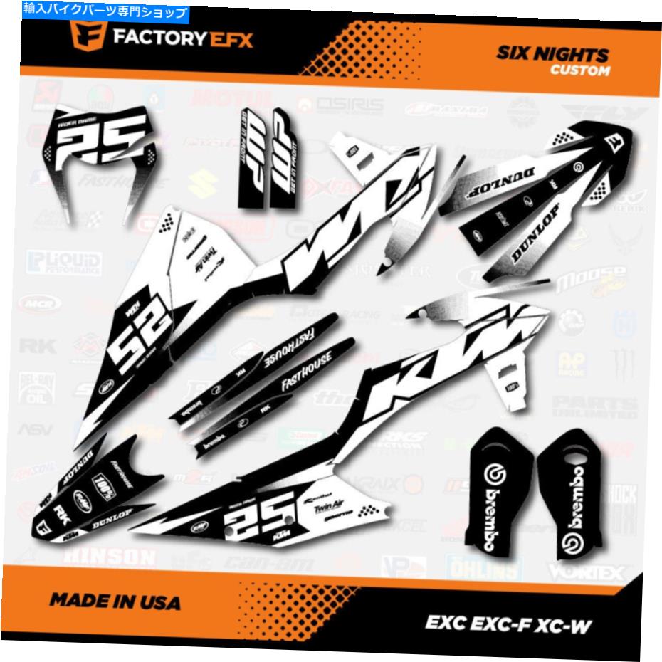Graphics decal kit Black White Racing Graphics KitはKTM 20-22 Excf XCW 125 150 250 300 450に適合します Black White Racing Graphics Kit fits KTM 20-22 EXC EXCF XCW 125 150 250 300 450【並行輸入品】｜Us Custom Parts Shop USDM 45,936円