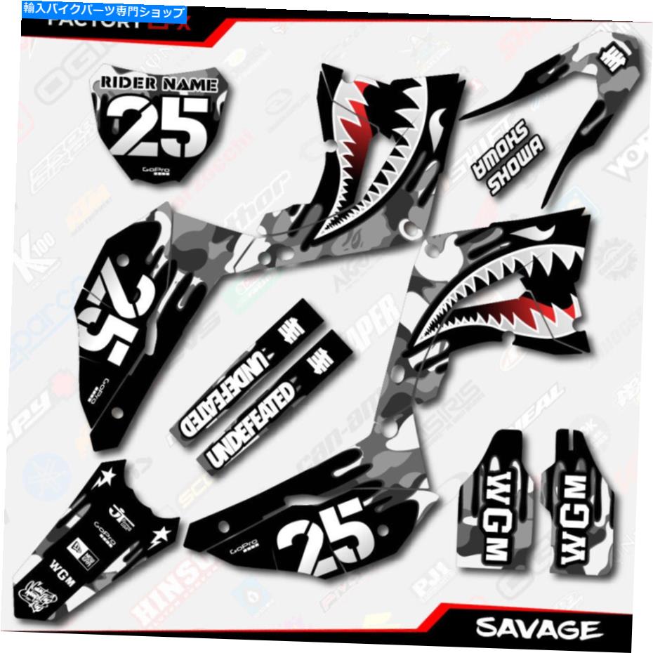 Graphics decal kit グレーサベージカモグラフィックスホンダCR125 250 POLISPORT RESTYLEキット02-07デカール Gray Savage Camo Graphics fits Honda CR125 250 Polisport Restyle kit 02-07 Decal【並行輸入品】