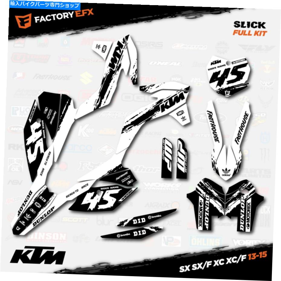 Graphics decal kit Black＆White Slick Graphics KitはKTM 13-15 SX SXF XC XCF 125 250 300 450に適合します Black & White Slick Graphics Kit fits KTM 13-15 SX SXF XC XCF 125 250 300 450【並行輸入品】 45,936円