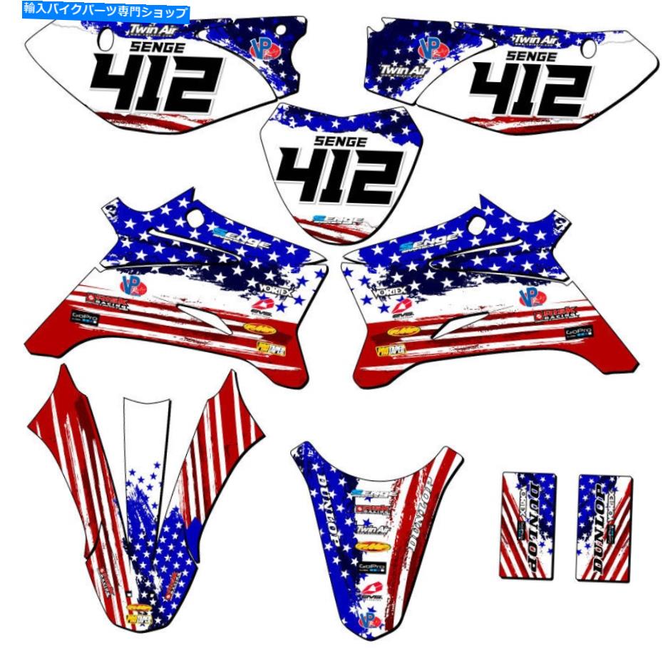 Graphics decal kit 2008-2022 TTR 110 Merica USA Senge Graphics Kit Yamahaと互換性 2008-2022 TTR 110 MERICA Usa Senge Graphics Kit Compatible with Yamaha【並行輸入品】