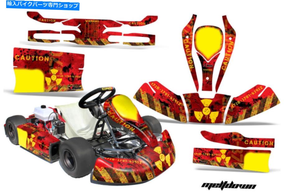 Graphics decal kit Go KartグラフィックスキットデカールステッカーラップJR CRG CADET BAMBINOメルトダウンY R Go Kart Graphics Kit Decal Sticker Wrap For JR CRG Cadet Bambino MELTDOWN Y R【並行輸入品】