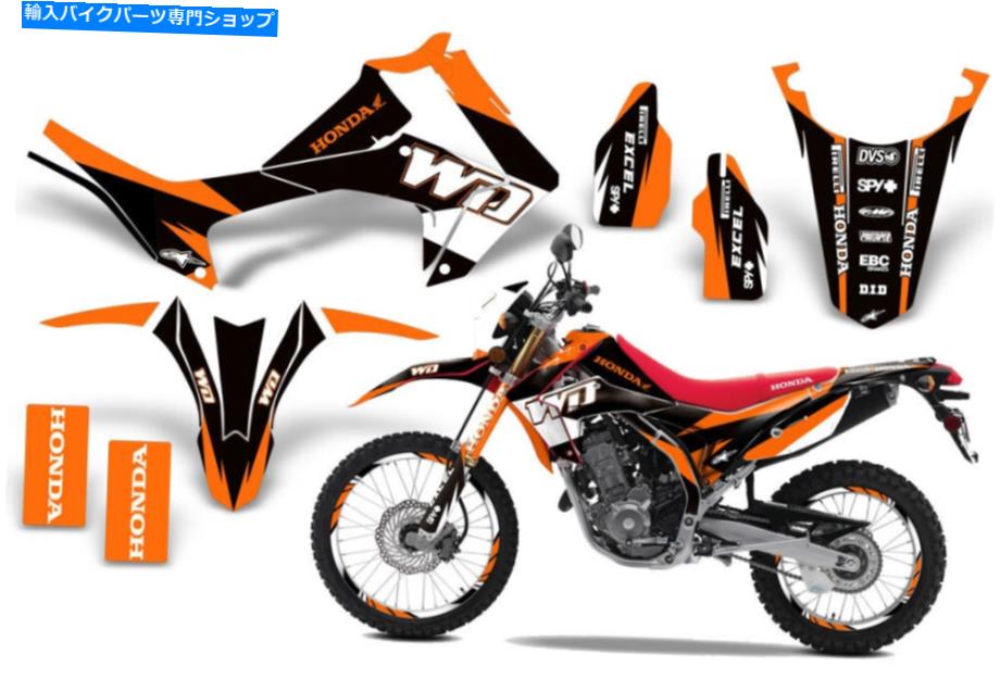 Graphics decal kit ホンダCRF 250L 250Mデカールグラフィックキットダートバイクラップステッカー13-16 WDオレンジ Honda CRF 250L 250M Decal Graphics Kit Dirt Bike Wrap Stickers 13-16 WD Orange【並行輸入品】