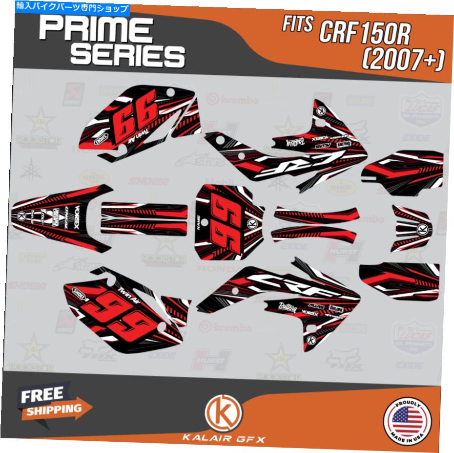 Graphics decal kit ホンダCRF150Rのグラフィックキット(2007-2023)CRF 150Rプライムシリーズ-RED Graphics Kit for Honda CRF150R (2007-2023) CRF 150R Prime Series - Red【並行輸入品】