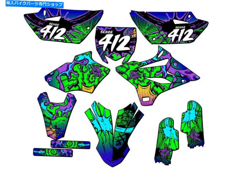 Graphics decal kit 2019-2021 YZ 85 Zany Blue Senge Graphics Kitとヤマハと互換性 2019-2021 YZ 85 ZANY Blue Senge Graphics Kit Compatible with Yamaha【並行輸入品】