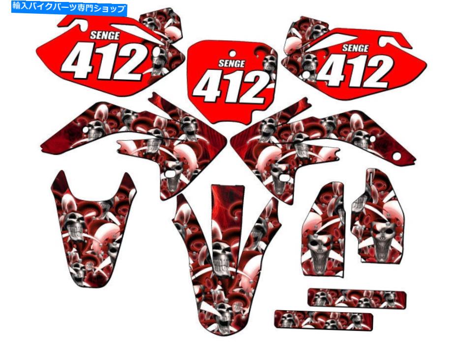 Graphics decal kit 2007-2023 CRF 150 R Jester Red Senge Graphics KitとHondaと互換性 2007-2023 CRF 150 R JESTER Red Senge Graphics Kit Compatible with Honda【並行輸入品】