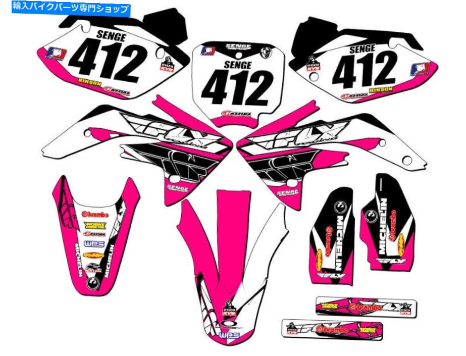 Graphics decal kit 2007-2023 CRF 150 r 13フライピンクセンゲグラフィックスキットとホンダと互換性 2007-2023 CRF 150 R 13 FLY Pink Senge Graphics Kit Compatible with Honda【並行輸入品】