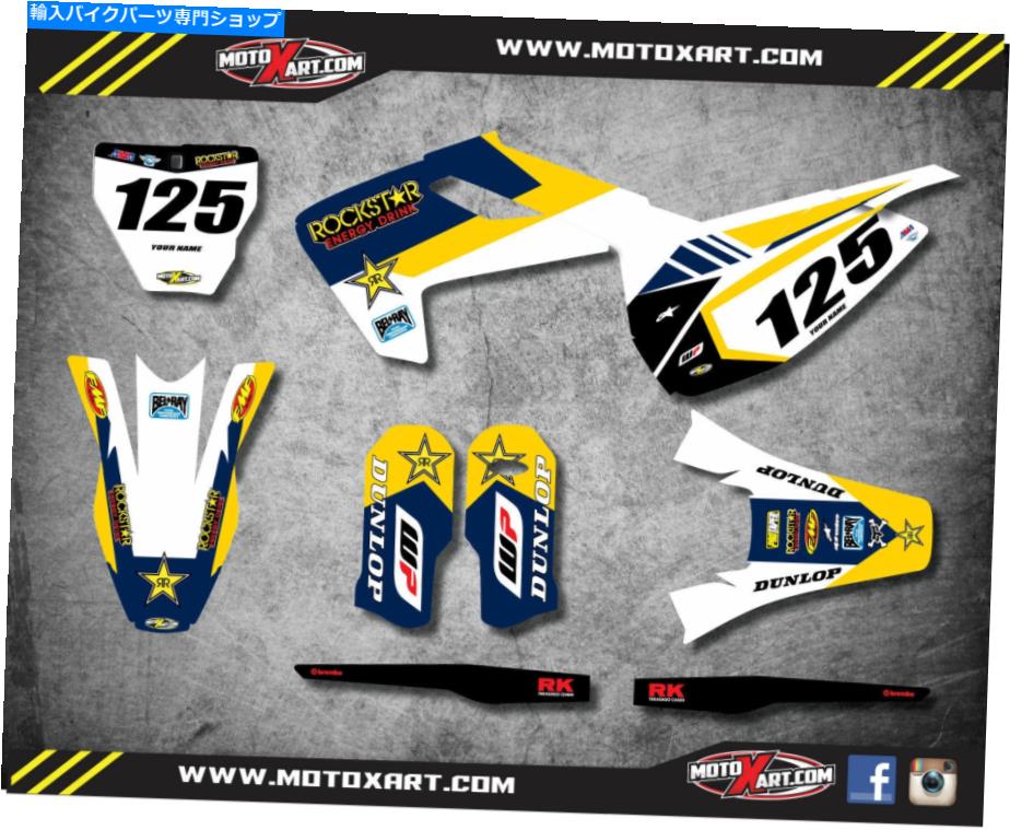 Graphics decal kit Husqvarna TC 125 2016フルカスタムグラフィックキットニンブルスタイルデカール Husqvarna TC 125 2016 Full Custom Graphic kit NIMBLE style decals【並行輸入品】