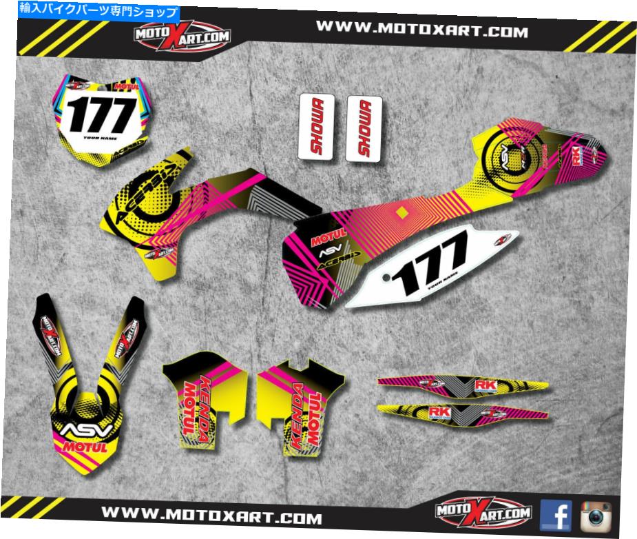 Graphics decal kit 完全なカスタムグラフィックキットKTM SXF / 2015ネオンスタイルのステッカー /デカール Full Custom Graphic Kit KTM SXF / 2015 NEON style stickers / decals【並行輸入品】
